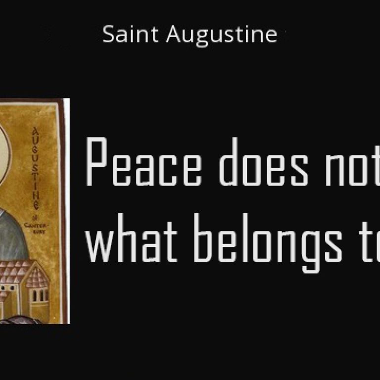 Peace I Leave with you | St Shenouda Monastery Articles